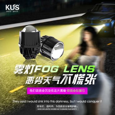 Fog lamp dual-light lens
